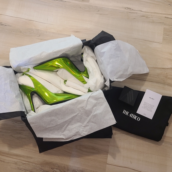 SOLD!! - The Attico Venus Lime Slingback - Picture 3 of 6